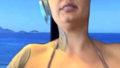 i trained at ipanema gym in wet bikini sweat dripping down
