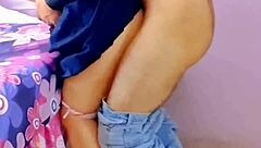 Mexican amateur takes broomstick deep in ass homemade