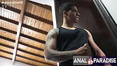 step brother-in-law sneaks anal pounding while unaware husband nearby