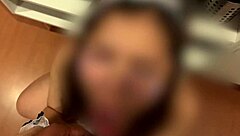 Heart pounding over chubby Thai's tight glasses pussy grip