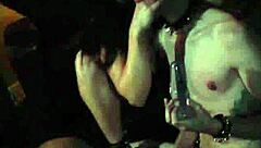 goth femdoms choke gag deepthroat strapon fuck guys 😈🔥