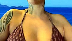i trained at ipanema gym in wet bikini sweat dripping down