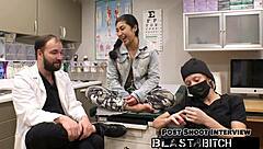 Jasmine roses backstage face fucked to cum blast