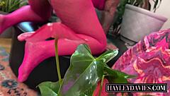 Busty oiled aussie blonde bends over ready for rough all-fours ass nailing