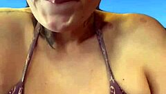i trained at ipanema gym in wet bikini sweat dripping down