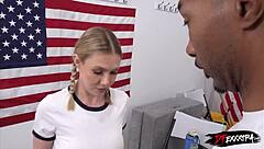 Rebel Lynn goes from blowbang to intense gangbang