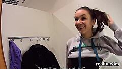 adorable czech teen seduced in hypermarket then pov drilled hard in ass and pussy
