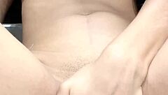 super horny petite babe rams her tight pussy hard solo