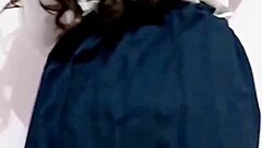 Mexican amateur takes broomstick deep in ass homemade