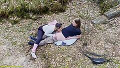 flexible nympho stretched and banged outdoors publicly