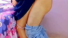 Mexican amateur takes broomstick deep in ass homemade