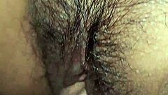 Juicy Wet Pussy Masturbation Leads to Creampie Intercourse with Hairy Housewife