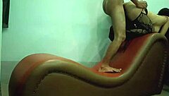 myanmar wife cheats bent over sofa