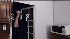 Scary Monster Cock Deepthroats Halloween Brunette Roughly!