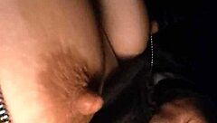 Becky flaunts nipples outdoors for neighbor voyeurs publicly