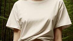 Underwear girls relax cabin woods adventure