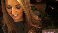 fiery redhead autum blue eyes sloppy deepthroat blowjob