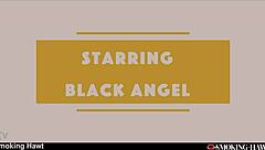 Slutty brunette latina smokes while cowgirl riding to handjob cumshot