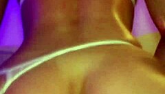 petite latina tempts boyfriend with tight ass despite stepsis watching