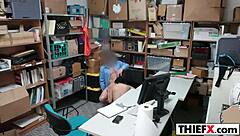 Punishing Sweety Thief's Tight Holes in Garage!