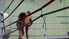 Athletic Lesbian Wrestler Dominates with Intense Tribbing