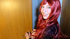 Curvy redhead ex-girlfriend begs for creampie to get pregnant with big cock seed