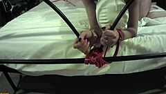 watch her tied screaming as master fucks pussy hard