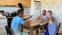 Kitchen Group Bang: Fuck Her Any Way!