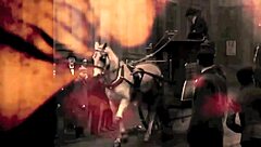 Vintage bisexual hairy beavers lick in retro london threesome shadows