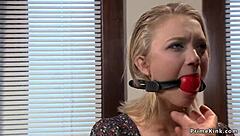 oh fuck, torment this tight bound blonde spinner relentlessly in bondage!