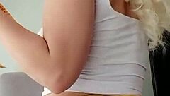 oiled horny blonde masturbates wildly after dick pic tease