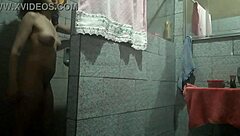 perfect body asian teen masturbates hidden bathroom creampie fantasy