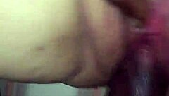 big white chick devours my massive black cock completely