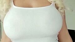 oiled horny blonde masturbates wildly after dick pic tease