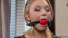 oh fuck, torment this tight bound blonde spinner relentlessly in bondage!