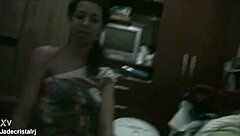 brazilian brunette housewife flashes tits closeup