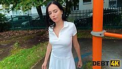 Cumshot Settles Crushing Debt for Cute Czech Brunette