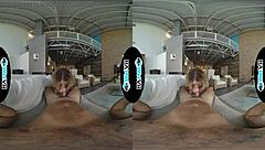 allie addison rides landlord's cock desperately for rent vr!