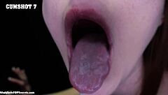 Eve swallows gloryhole cumshot tongue out liquid lunch