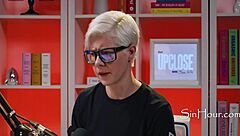 cute glasses-wearing brunette leana lovings shines in casting interview