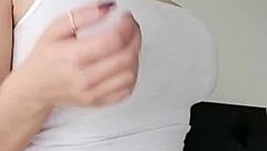 oiled horny blonde masturbates wildly after dick pic tease