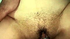 hairy housewife gets accidentally creampied twice in horny quickie