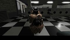 fine ebony ass fucked at the laundromat