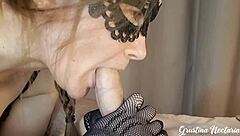 Watch me suck this monster cock slow building to powerful mouth cumshot closeup