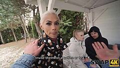 Young Couple's Wild Threesome Seduction While Boyfriend Watches!