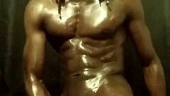 Watch this oiled bbc stroke out massive loads