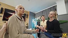 Young Couple's Wild Threesome Seduction While Boyfriend Watches!