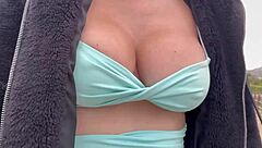 i love hiking my big tits beach close up with artemisia