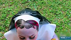 lady lazarus teases blasphemous outdoor cock cravings