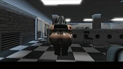 fine ebony ass fucked at the laundromat